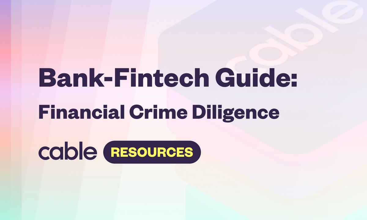 Bank-Fintech Guide: Financial Crime Diligence