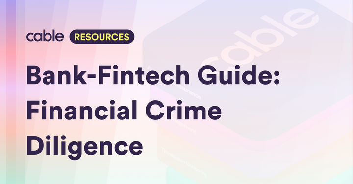 Bank-Fintech Guide: Financial Crime Diligence
